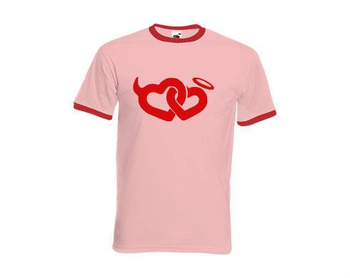Pánské tričko s kontrastními lemy Angel and devil