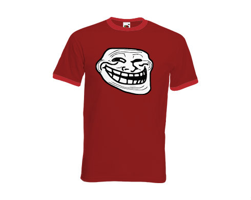 Pánské tričko s kontrastními lemy MEME Troll