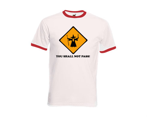 Pánské tričko s kontrastními lemy You shall not pass!