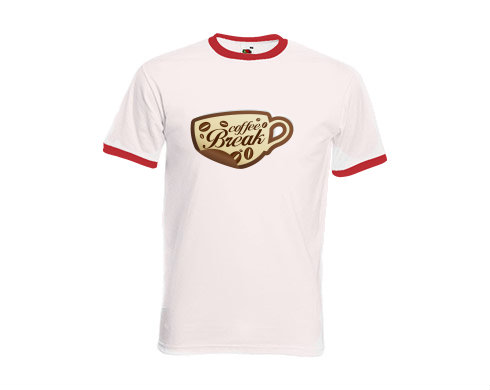 Pánské tričko s kontrastními lemy Coffee break