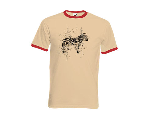 Pánské tričko s kontrastními lemy Zebra