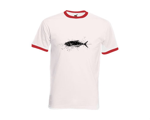 Pánské tričko s kontrastními lemy Ryba