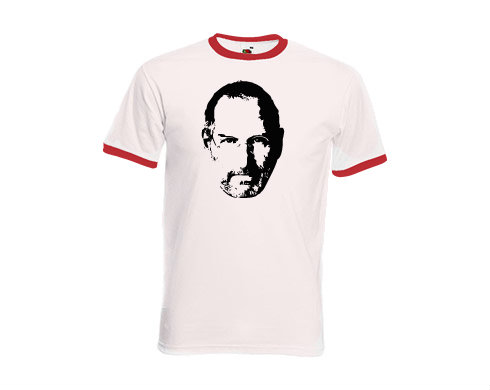 Pánské tričko s kontrastními lemy Steve Jobs