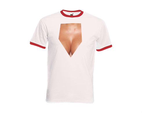 Pánské tričko s kontrastními lemy Simply the breast