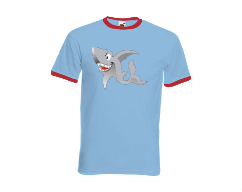 Pánské tričko s kontrastními lemy Žralok