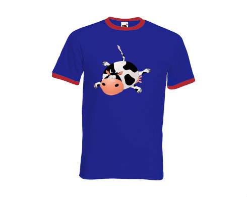Pánské tričko s kontrastními lemy Kráva