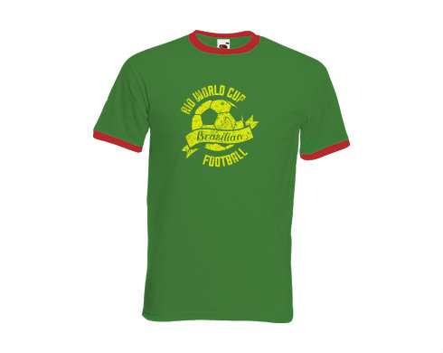 Pánské tričko s kontrastními lemy Fotbalový šampionát v Riu