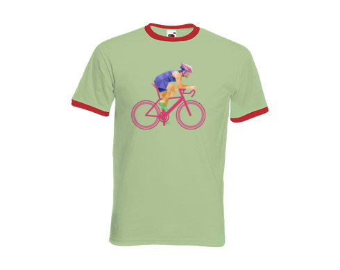 Pánské tričko s kontrastními lemy Cyklista