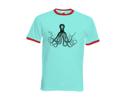 Pánské tričko s kontrastními lemy Chobotnice