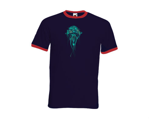 Pánské tričko s kontrastními lemy medúza