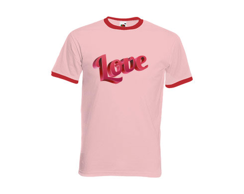 Pánské tričko s kontrastními lemy Love