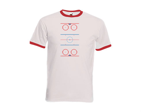 Pánské tričko s kontrastními lemy Hokejové hřiště
