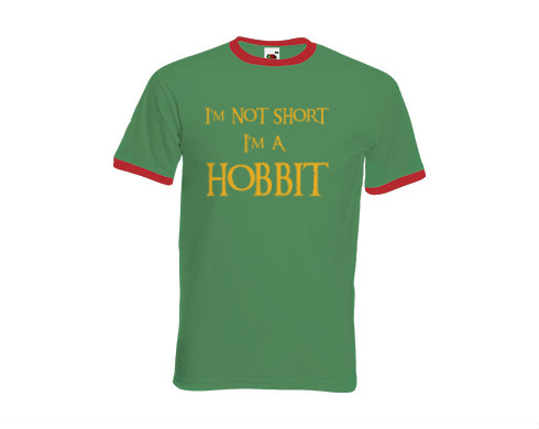 Pánské tričko s kontrastními lemy I'm Hobbit