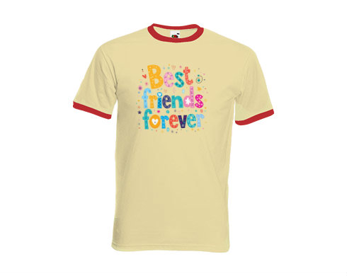 Pánské tričko s kontrastními lemy Best Friends