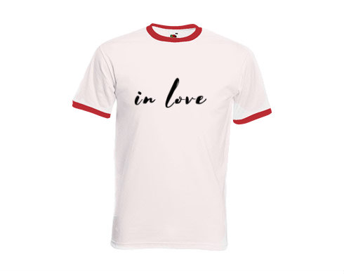Pánské tričko s kontrastními lemy in love