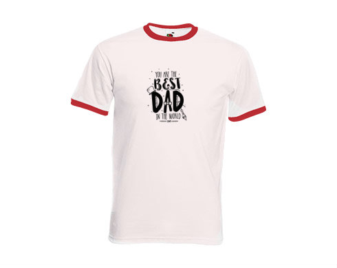 Pánské tričko s kontrastními lemy The best dad in the world