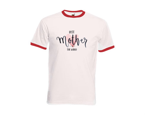 Pánské tričko s kontrastními lemy Best mother in the world