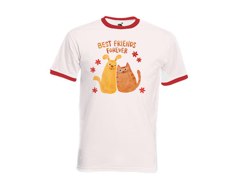 Pánské tričko s kontrastními lemy Best friends forever