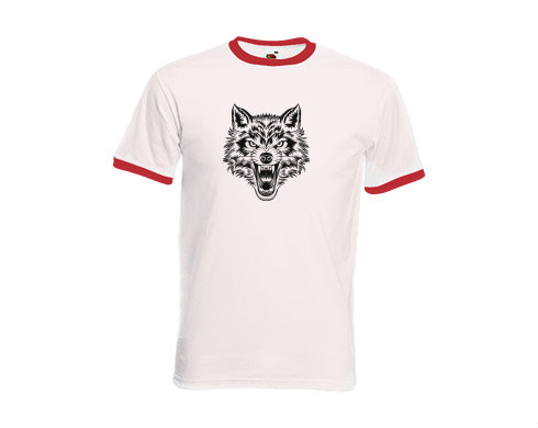Pánské tričko s kontrastními lemy Vlk