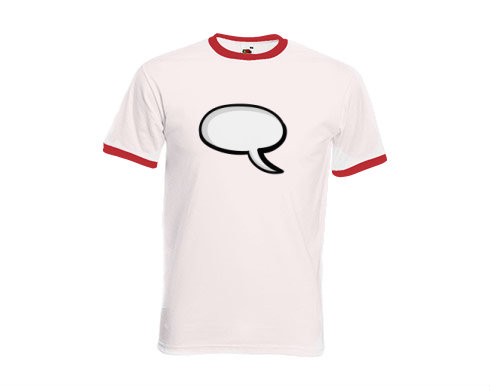 Pánské tričko s kontrastními lemy Bublina bez textu