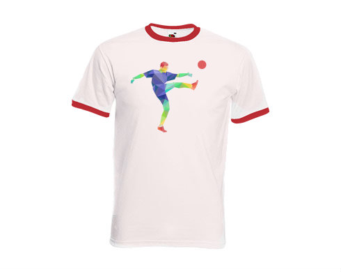 Pánské tričko s kontrastními lemy Fotbal