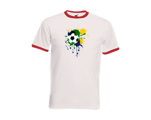 Pánské tričko s kontrastními lemy Fotbalový míč