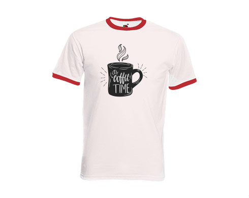 Pánské tričko s kontrastními lemy Coffee time