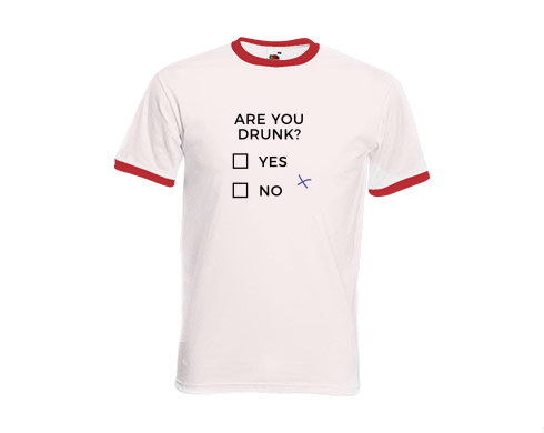 Pánské tričko s kontrastními lemy Are you drunk