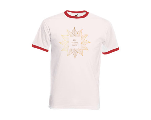 Pánské tričko s kontrastními lemy Zlatý ozdobný rámeček