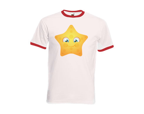 Pánské tričko s kontrastními lemy Mořská hvězdice