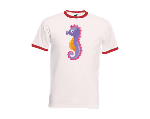 Pánské tričko s kontrastními lemy Mořský koník
