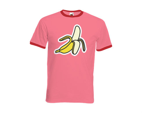 Pánské tričko s kontrastními lemy Banán samolepka