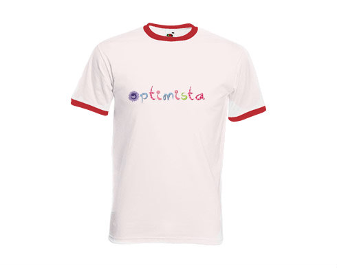 Pánské tričko s kontrastními lemy Optimista