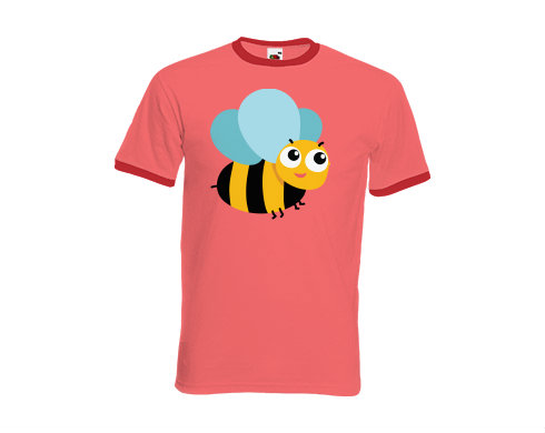 Pánské tričko s kontrastními lemy Včelka