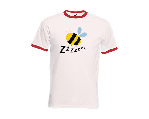 Pánské tričko s kontrastními lemy Včelka