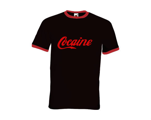 Pánské tričko s kontrastními lemy Cocaine