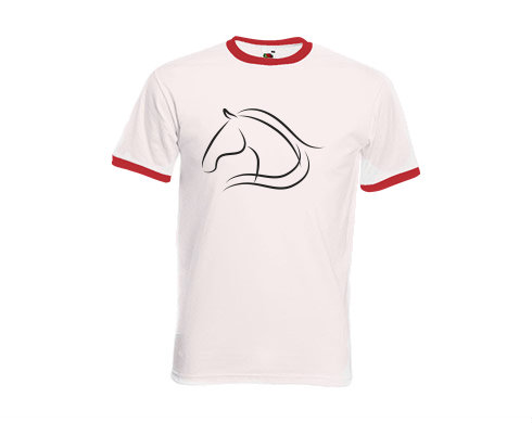 Pánské tričko s kontrastními lemy Linie koně