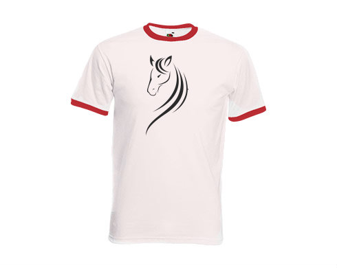 Pánské tričko s kontrastními lemy Znak koně