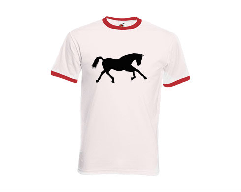 Pánské tričko s kontrastními lemy Běžící kůň
