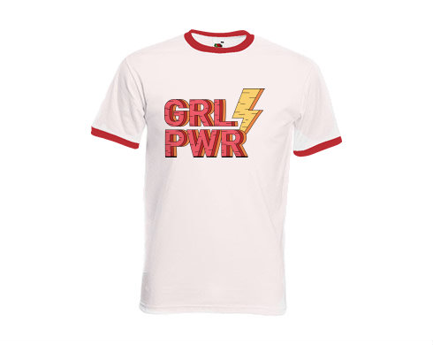 Pánské tričko s kontrastními lemy dívčí síla