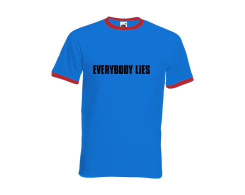 Pánské tričko s kontrastními lemy Everybody lies