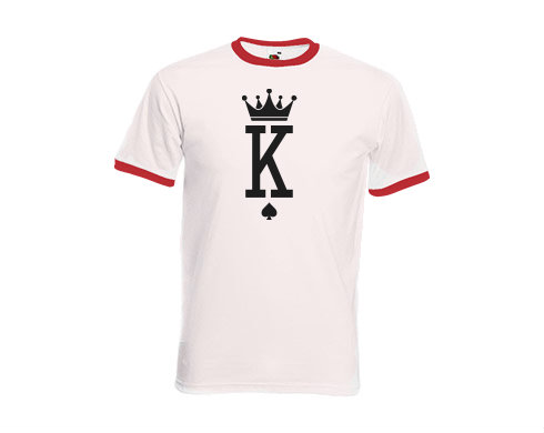 Pánské tričko s kontrastními lemy K as King