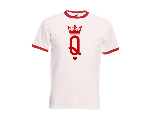 Pánské tričko s kontrastními lemy Q as queen