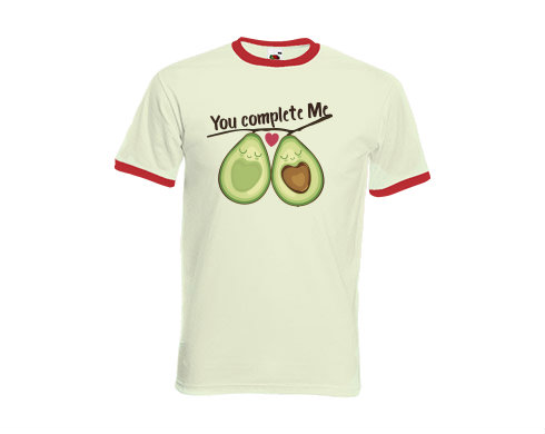 Pánské tričko s kontrastními lemy you complete me