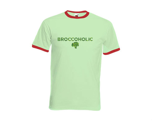 Pánské tričko s kontrastními lemy BROCCOHOLIC