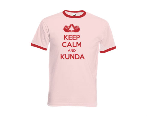 Pánské tričko s kontrastními lemy Keep calm and Kunda