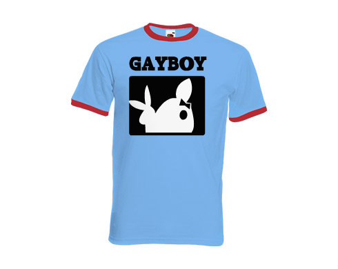 Pánské tričko s kontrastními lemy Gayboy