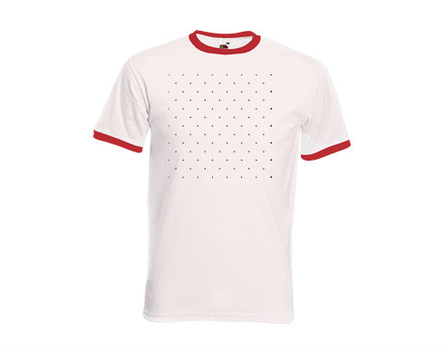 Pánské tričko s kontrastními lemy Minimal triangle pattern