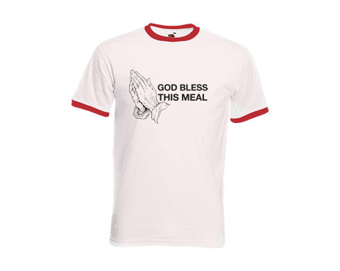 Pánské tričko s kontrastními lemy GOD BLESS