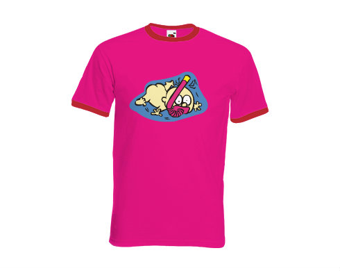 Pánské tričko s kontrastními lemy Malý potápěč